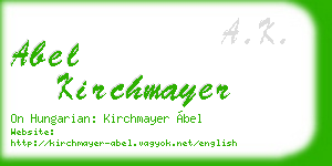 abel kirchmayer business card
